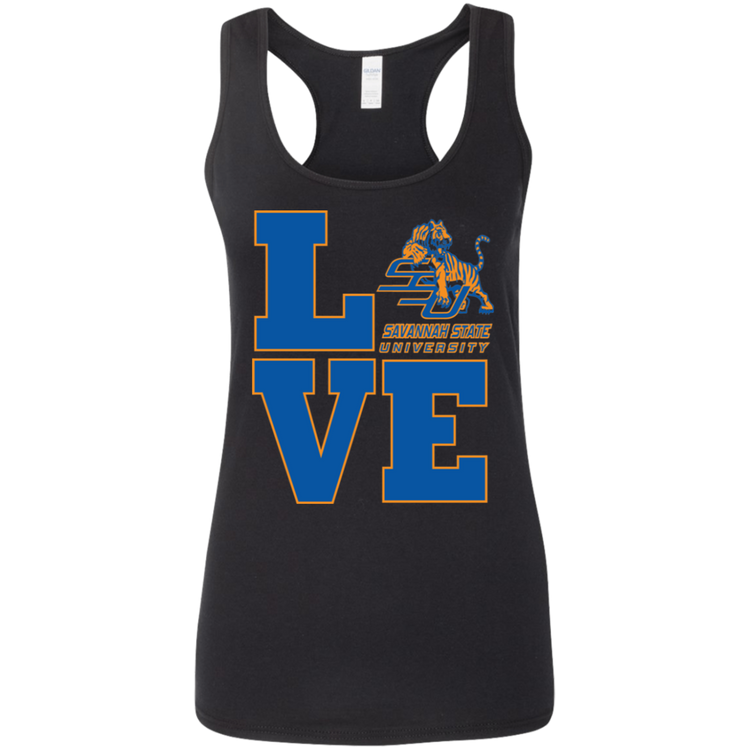 Savannah State - LOVE - Women's Softstyle Racerback Tank