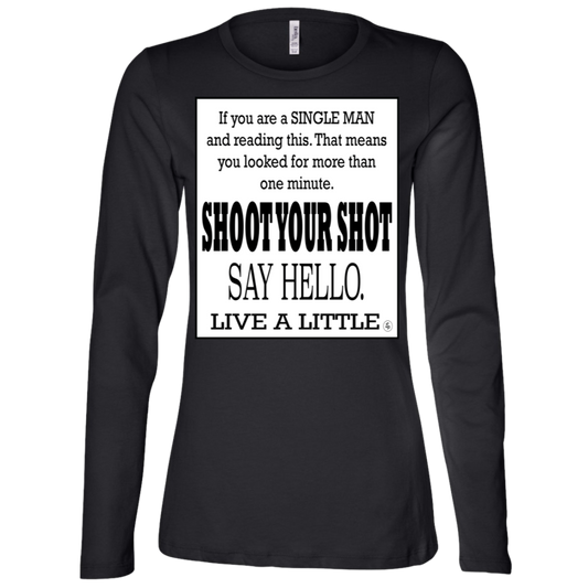 Man Shoot Your Shot - Black Label Women's LS Missy Fit T-Shirt