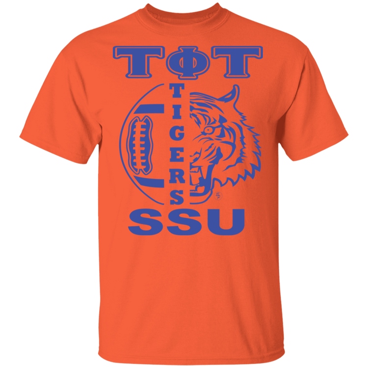 SSU - Tigers Football - Blue - Unisex  5.3 oz. T-Shirt