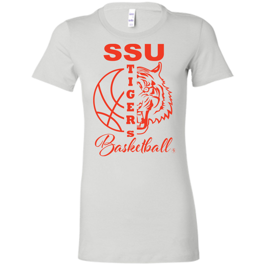 SSU - Tigers Basketball - Orange - Fashion Fitted Women's Favorite T-Shirt