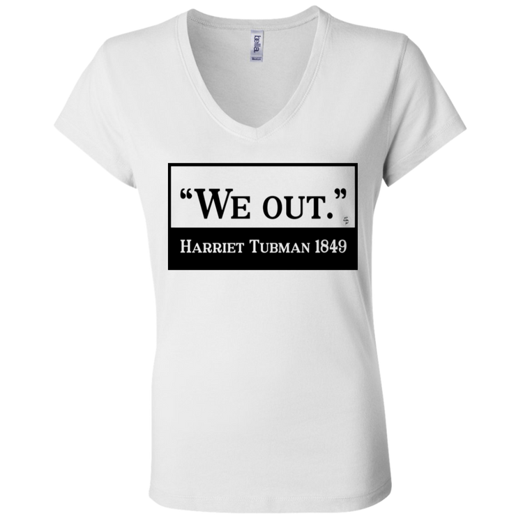 Tubman - We Out - Black - Fashion Fitted Women's V-Neck T-Shirt