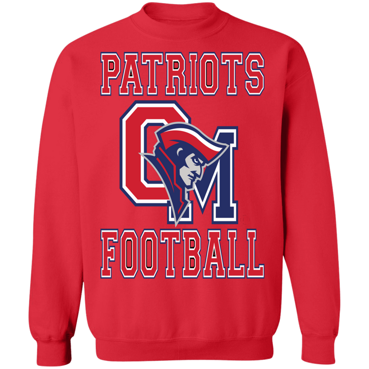 OM Patriots Football - Crewneck Pullover Sweatshirt