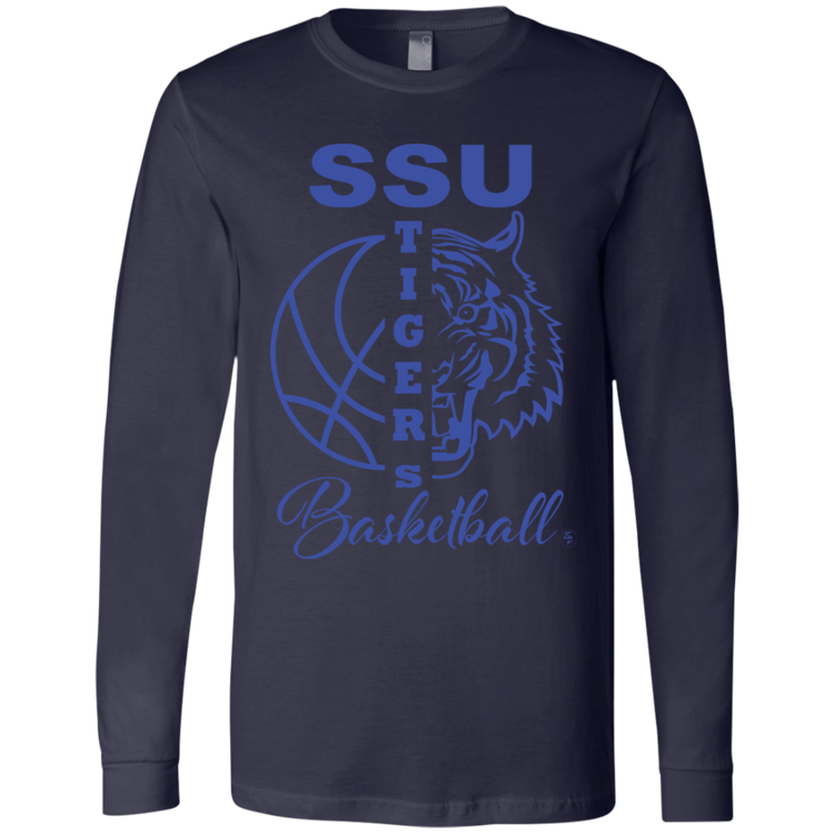 SSU - Tigers Basketball - Blue - Fashion Fitted Men's Jersey T-Shirt