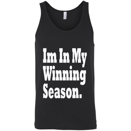 Im In My Winning Season White - Black Label Unisex Tank