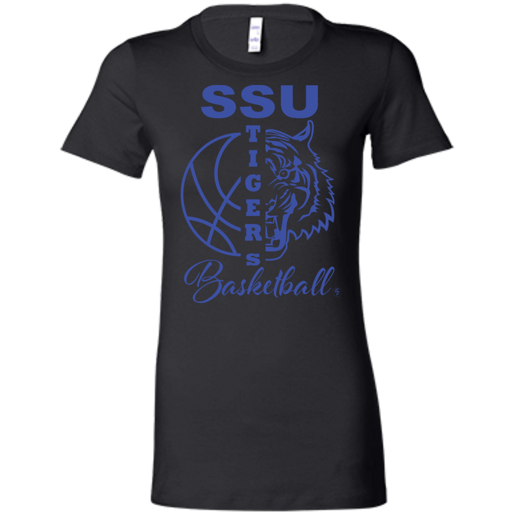 SSU - Tigers Basketball - Blue - Fashion Fitted Women's Favorite T-Shirt