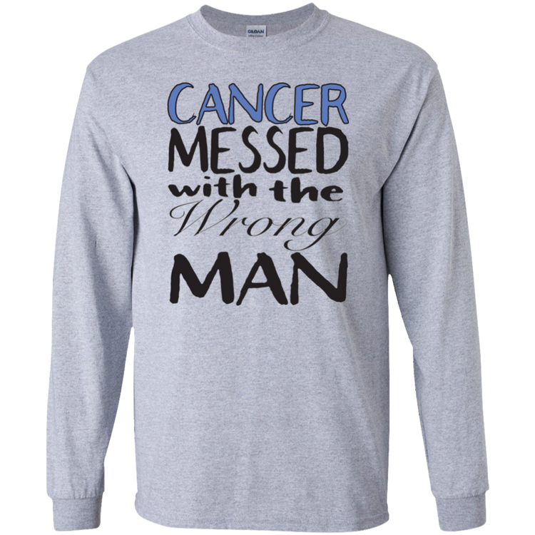 Prostate Cancer Wrong Man - Men's LS Tee