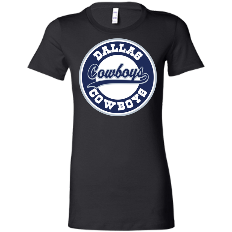 Dallas Cowboys Circle Tee - Fashion Fitted Women's Favorite T-Shirt