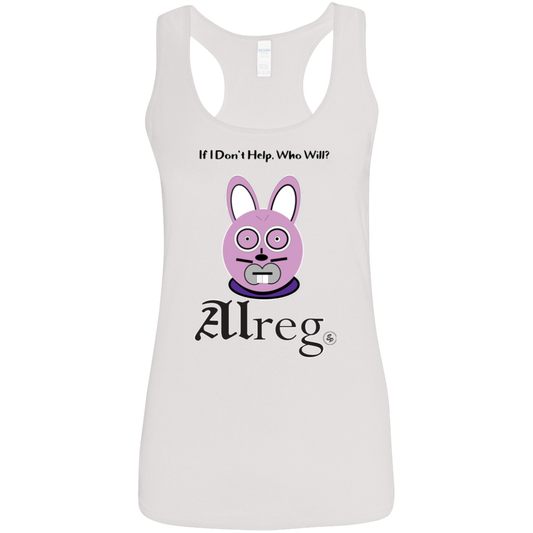 Alreg Adventures - Alreg Rabbit - If I dont help who will - Women's Softstyle Racerback Tank