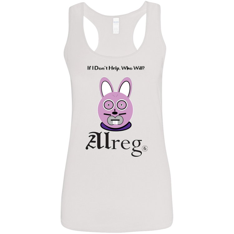 Alreg Adventures - Alreg Rabbit - If I dont help who will - Women's Softstyle Racerback Tank