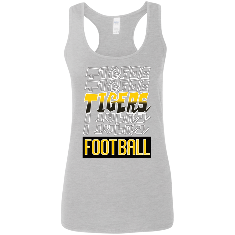 Tigers Football - Women's Softstyle Racerback Tank
