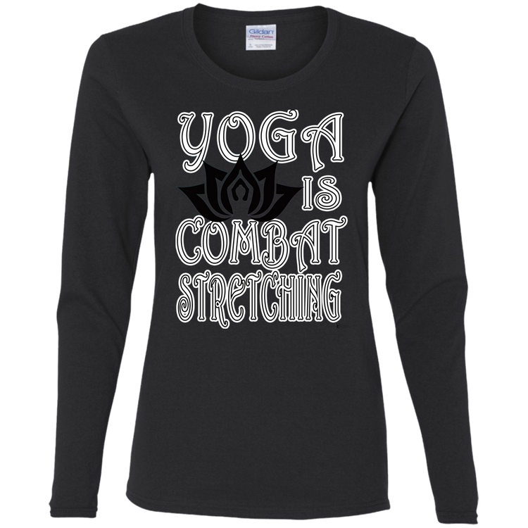 Womens - YOGA is Combat Stretching - Women's LS Tee