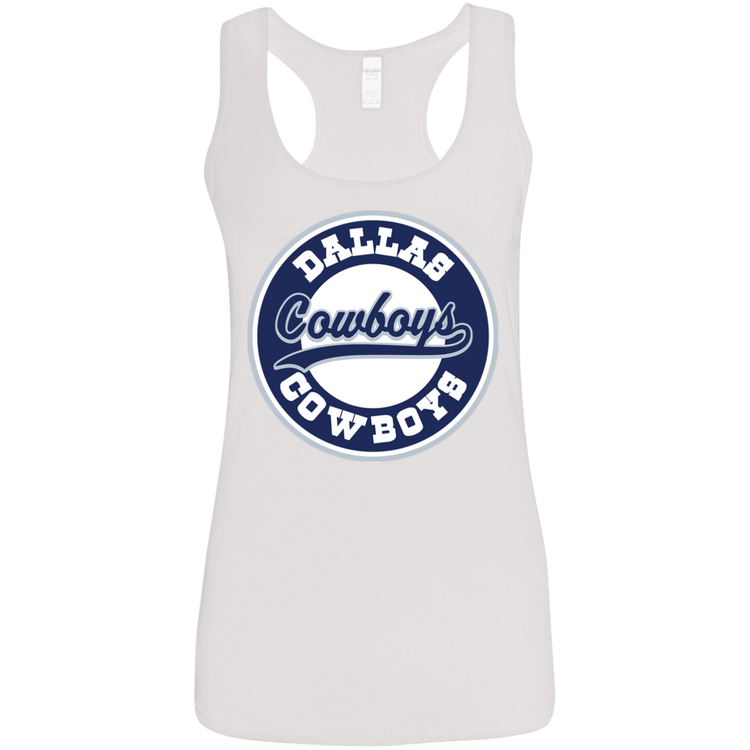 Dallas Cowboys Circle Tee - Women's Softstyle Racerback Tank