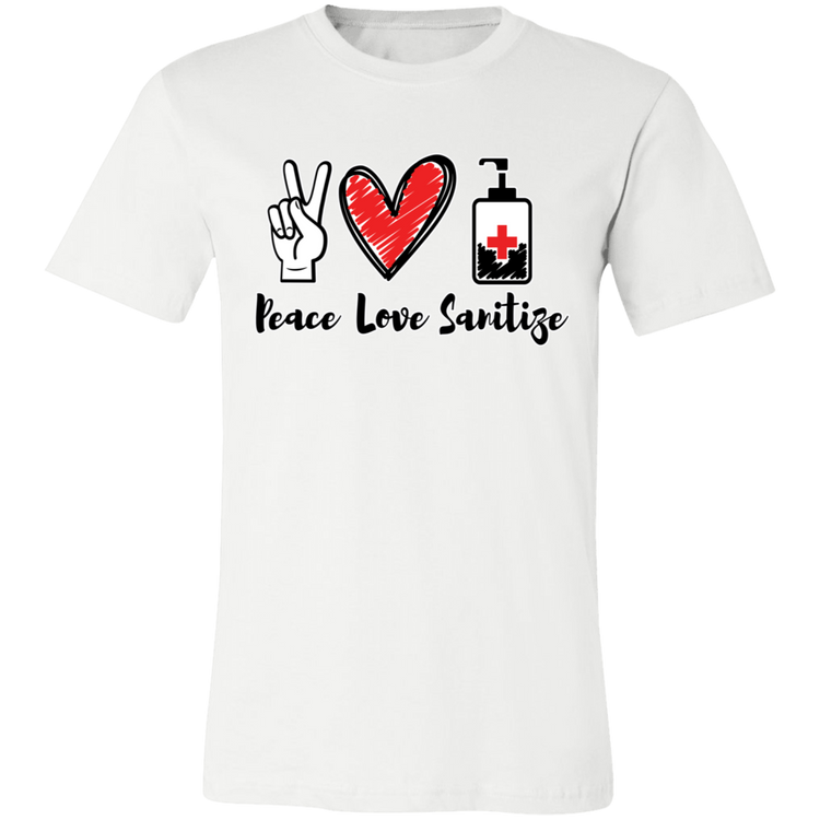 Peace - Love - Sanitize - Fashion Fitted Short-Sleeve T-Shirt