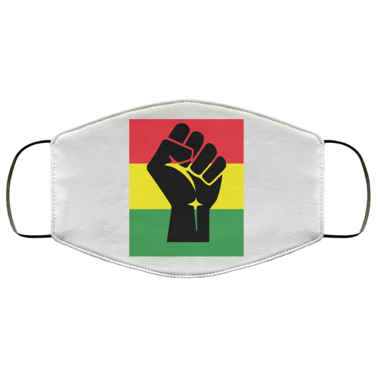 Black Fist - African Flag - Face Mask