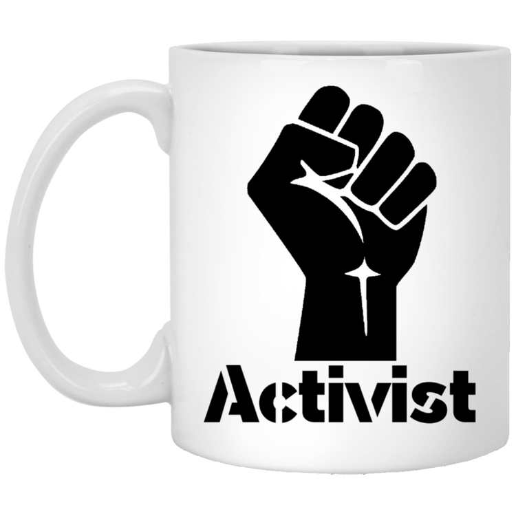 raised-fist - 11 oz. White Mug