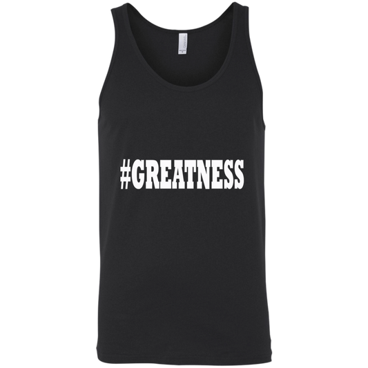 GREATNESS White - Black Label Unisex Tank