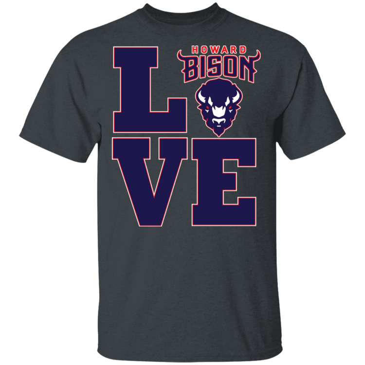 Howard BISONS - Love -  Unisex  5.3 oz. T-Shirt