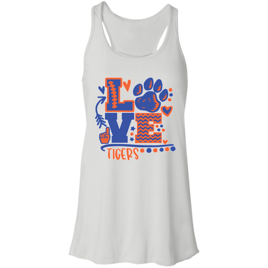 SSU - Love Tigers - Fashion Fitted Women's Flowy Racerback Tank