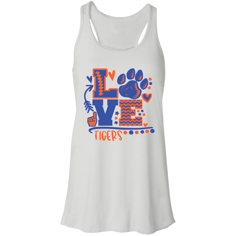 SSU - Love Tigers - Fashion Fitted Women's Flowy Racerback Tank