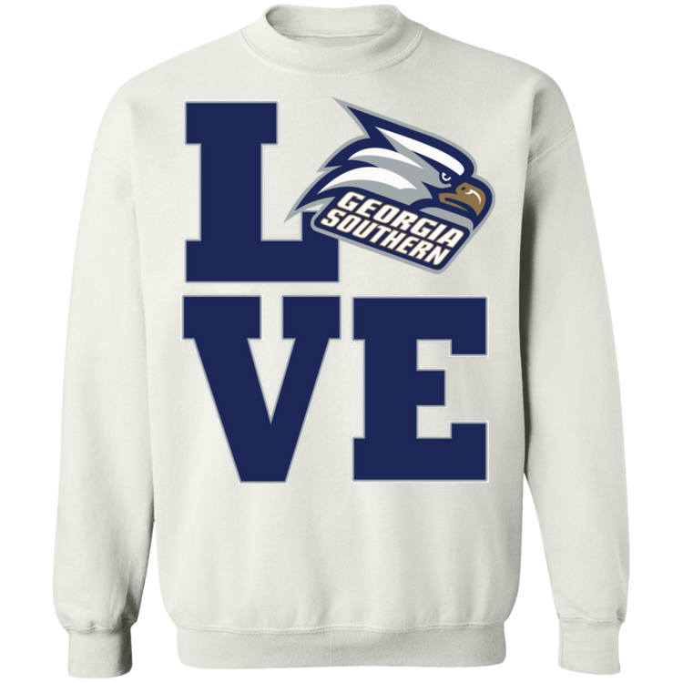 GA Southern - Alumni LOVE - Crewneck Pullover Sweatshirt  8 oz.