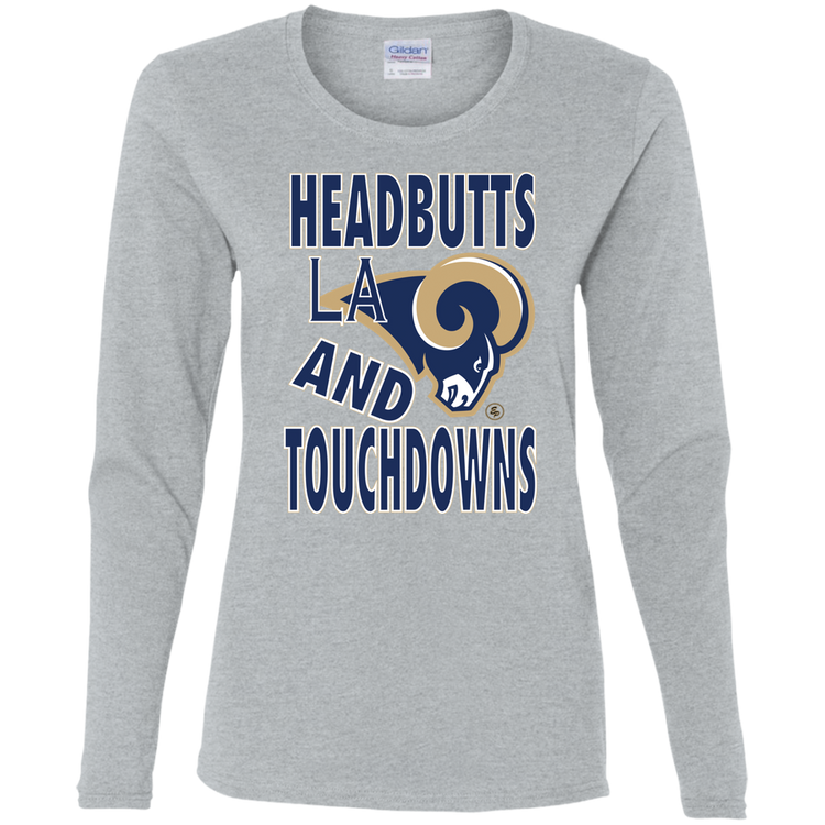 LA RAMS - Headbutts and Touchdowns - Women's LS Tee