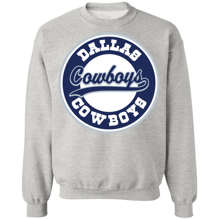 Dallas Cowboys Circle Tee - Crewneck Pullover Sweatshirt  8 oz.