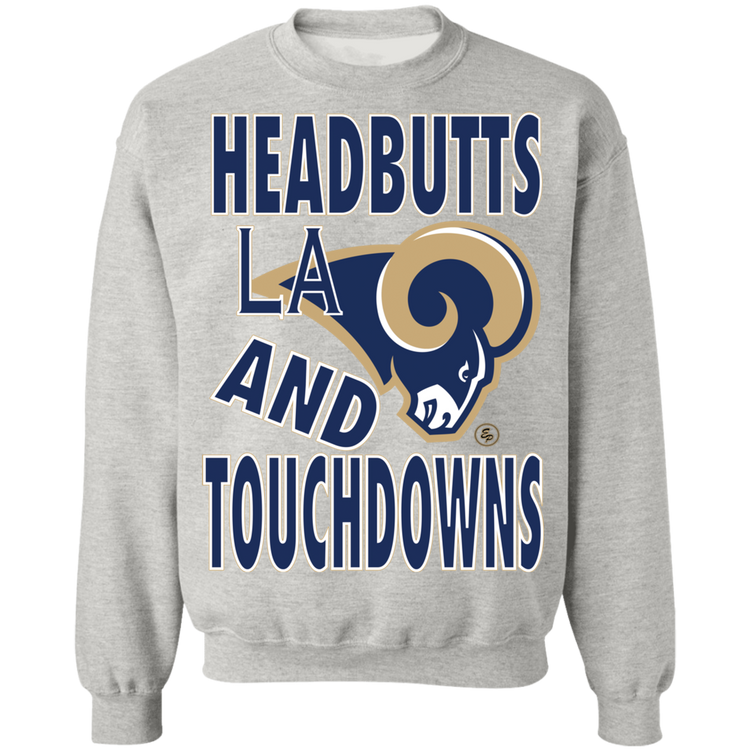 LA RAMS - Headbutts and Touchdowns - Crewneck Pullover Sweatshirt  8 oz.