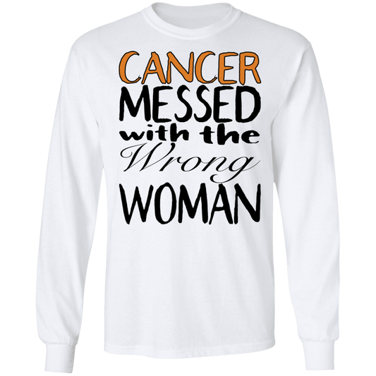 Leukemia Cancer Messed With The Wrong Woman - Men's LS Tee