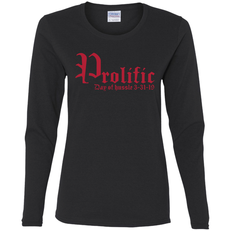 Prolific - Day of Hussle - Red - Women's LS Tee