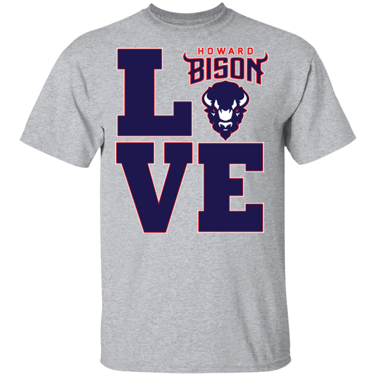 Howard BISONS - Love -  Unisex  5.3 oz. T-Shirt