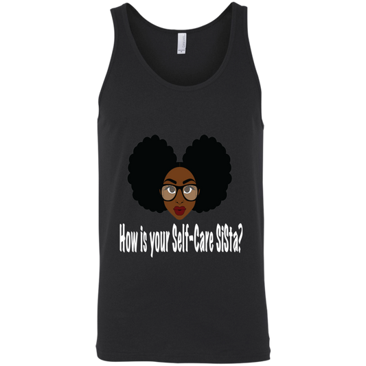 How is your Self-Care SISta - White - Fashion Fitted Unisex Tank