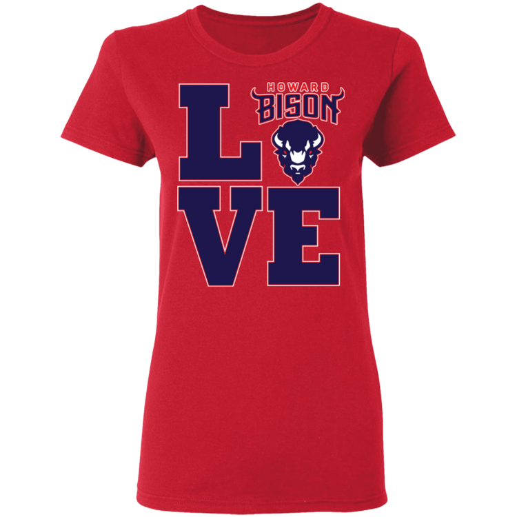 Howard BISONS - Love - Women's 5.3 oz. Tee