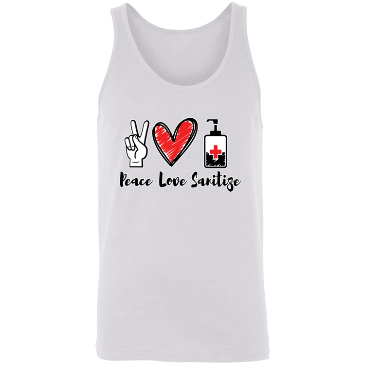 Peace - Love - Sanitize - Fashion Fitted Unisex Tank