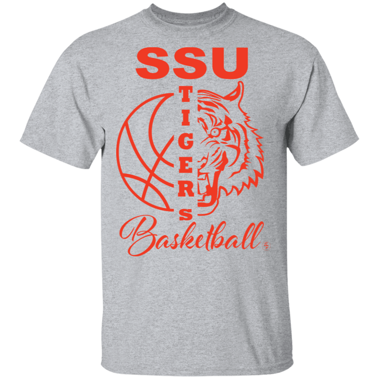 SSU - Tigers Basketball - Blue - Unisex  5.3 oz. T-Shirt