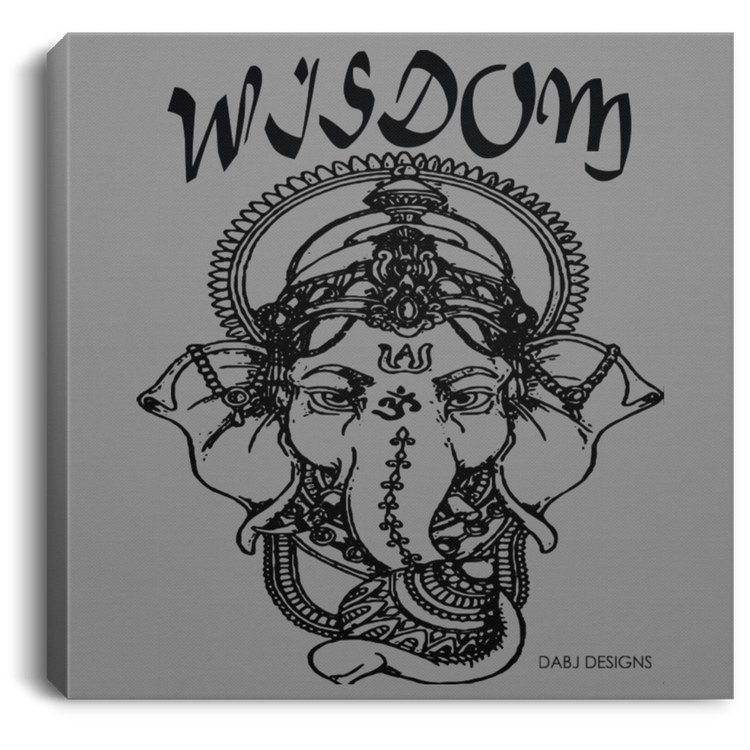 Ganesh - Wisdom - CANSQ75 Square Canvas .75in Frame