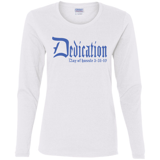 Dedication - Day of Hussle - Blue - Women's LS Tee