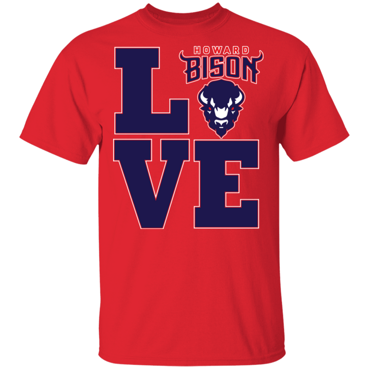 Howard BISONS - Love -  Unisex  5.3 oz. T-Shirt