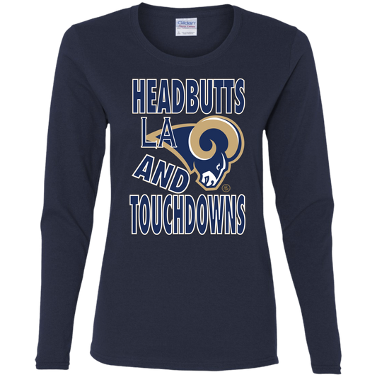 LA RAMS - Headbutts and Touchdowns - Women's LS Tee