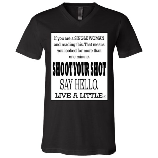 Woman Shoot Your Shot - Black Label Bella + Canvas Unisex Neck T-Shirt