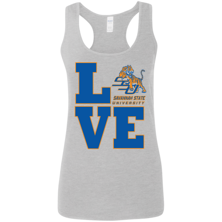 Savannah State - LOVE - Women's Softstyle Racerback Tank