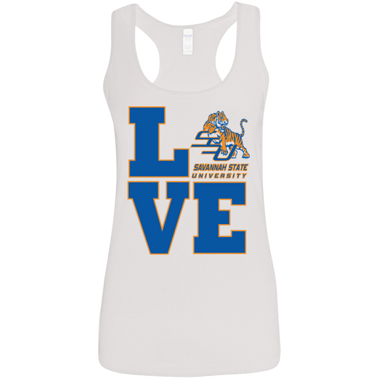 Savannah State - LOVE - Women's Softstyle Racerback Tank