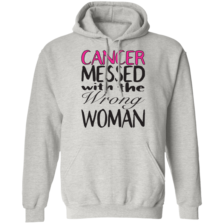 Breast Cancer Messed With The Wrong Woman - Unisex Pullover Hoodie