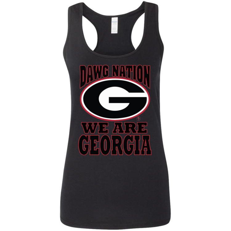 UGA - Dawg Nation - Women's Softstyle Racerback Tank