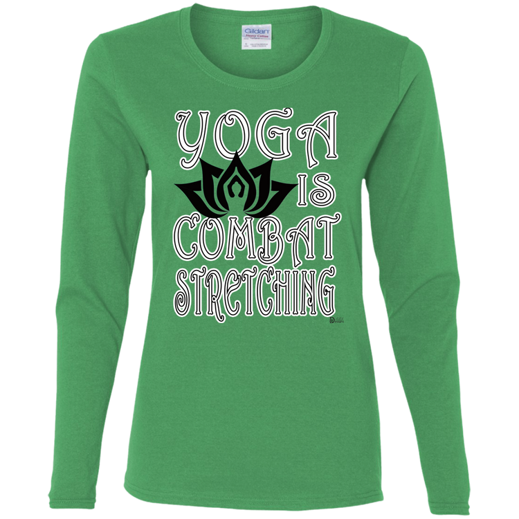 Womens - YOGA is Combat Stretching - Women's LS Tee