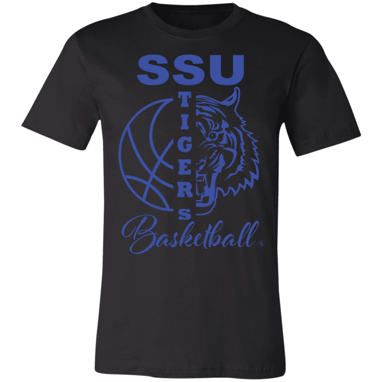 SSU - Tigers Basketball - Blue - Fashion Fitted Short-Sleeve T-Shirt