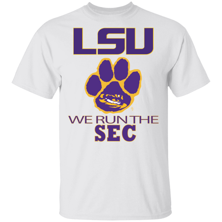 LSU - We Run The SEC - Unisex  5.3 oz. T-Shirt