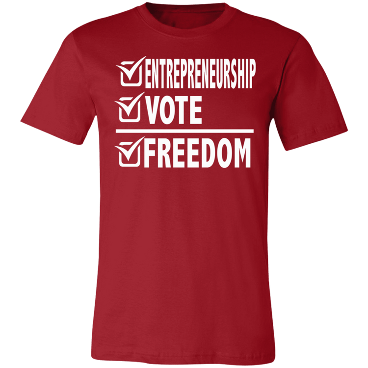 Entrepreneurship + Vote + Freedom