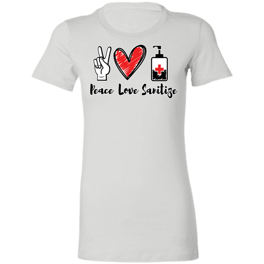 Peace - Love - Sanitize - Fashion Fitted Women's Favorite T-Shirt