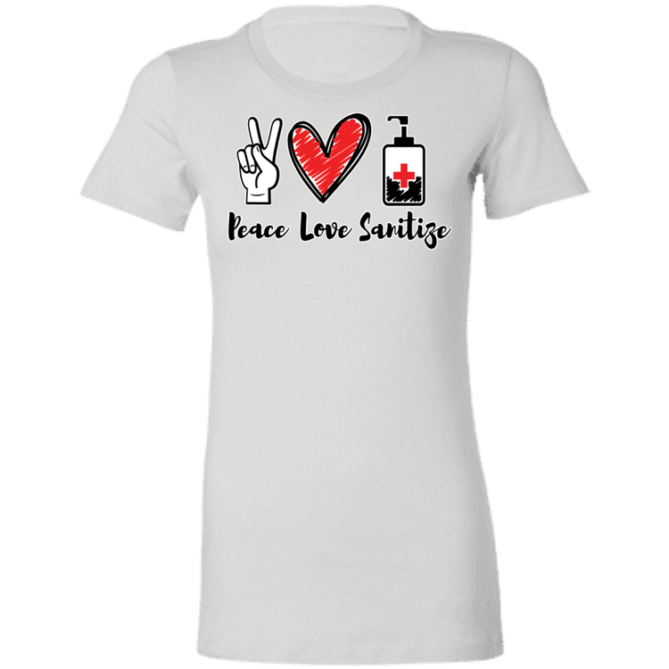 Peace - Love - Sanitize - Fashion Fitted Women's Favorite T-Shirt