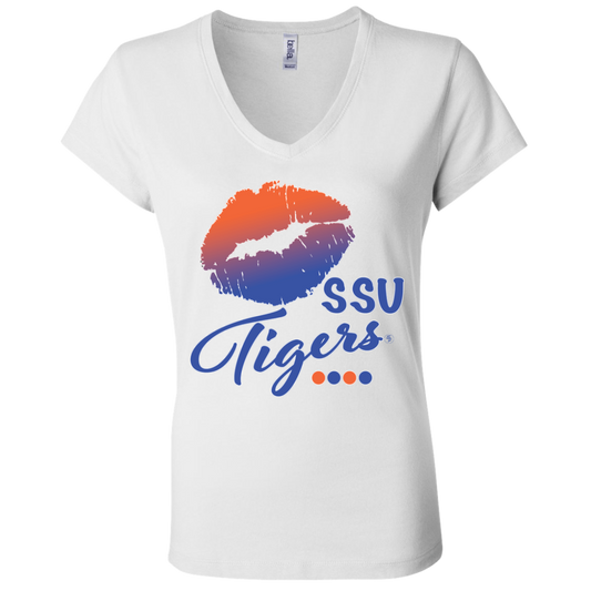 SSU - Tigers Kisses - Fashion Fitted Women's V-Neck T-Shirt